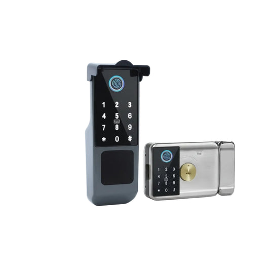 Serrure connectée extérieure étanche IP66 | Empreinte, Code, Carte, Application & Clé